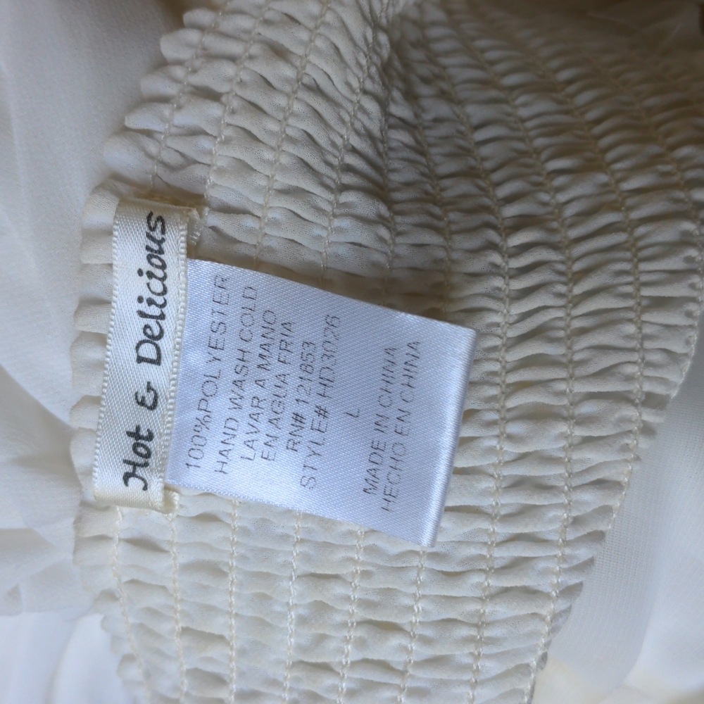 White Ruffled Cocktail Dress - Picture 7 of 10